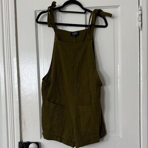 Olive Green Jumpsuit with Pockets